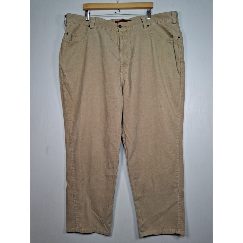 626 Blue Men's Khaki Chino Pants 46x30 Tan Khaki Straight Leg 100% Cotton Casual